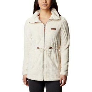 Columbia CInch Waist Sherpa Full Zip Lined Jacket EUC Women's Size XL